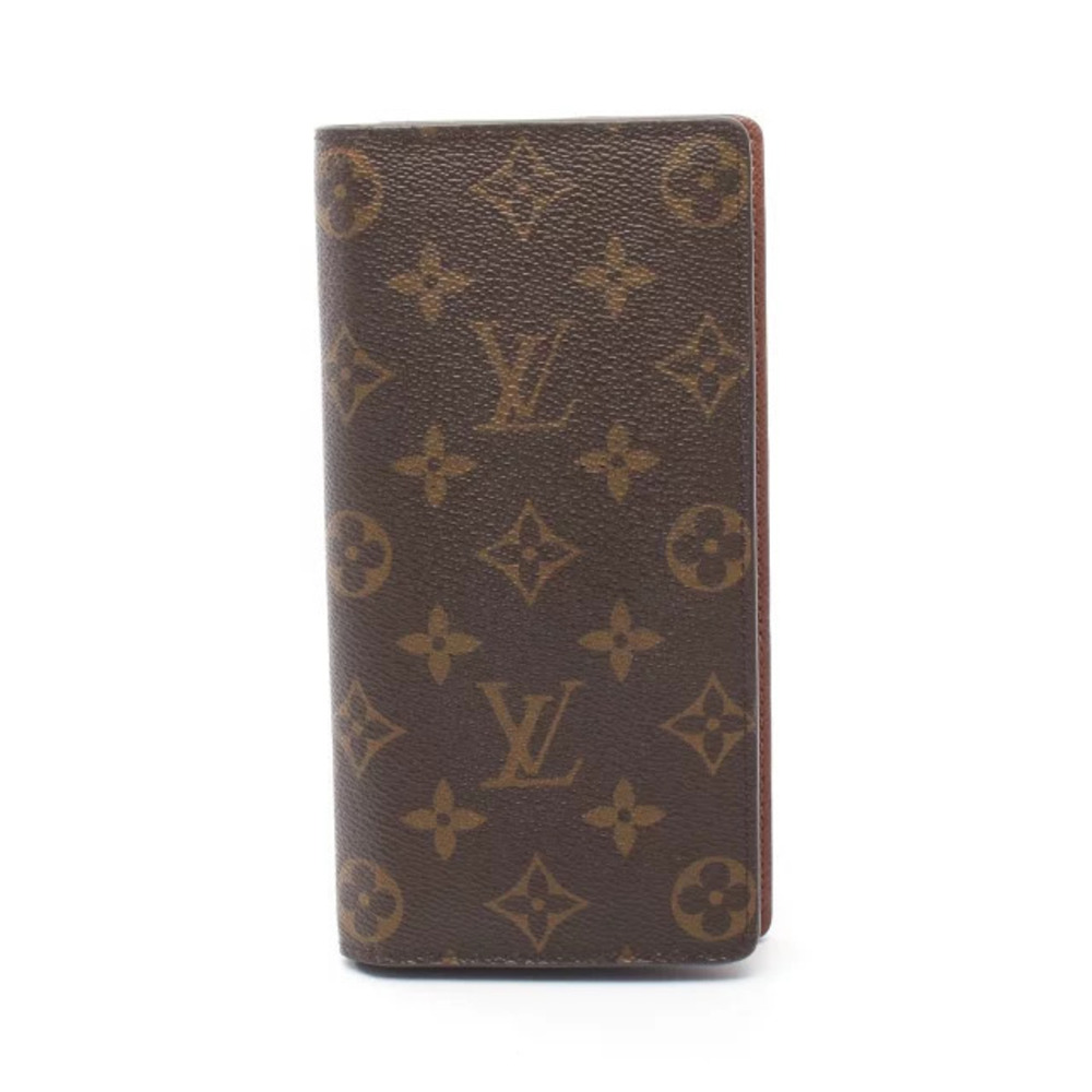 Louis Vuitton Portefeuille Brazza Bi fold Long Wallet Monogram Brown